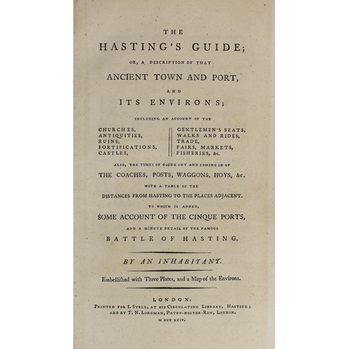 158 - ° ° HASTINGS: (Stell, John) - The Hastings Guide: or, a Description of that Ancient Port and Town, a... 