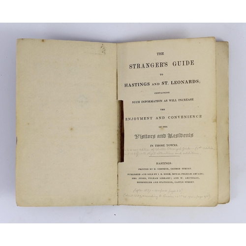 163 - ° ° HASTINGS: The Stranger's Guide to Hastings and St. Leonards; containing such information as will... 