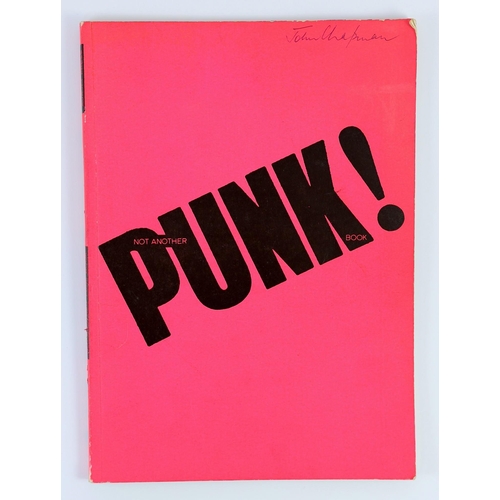 2 - ° ° Anscombe, Isabelle - Not Another Punk Book, 1st UK edition, 4to, neon pink paper wraps, biro own... 