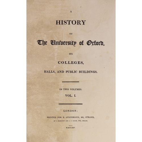 20 - ° ° Ackermann, Rudolph - London - Oxford. A History of the University of Oxford, 2 vols, 4to, 2... 