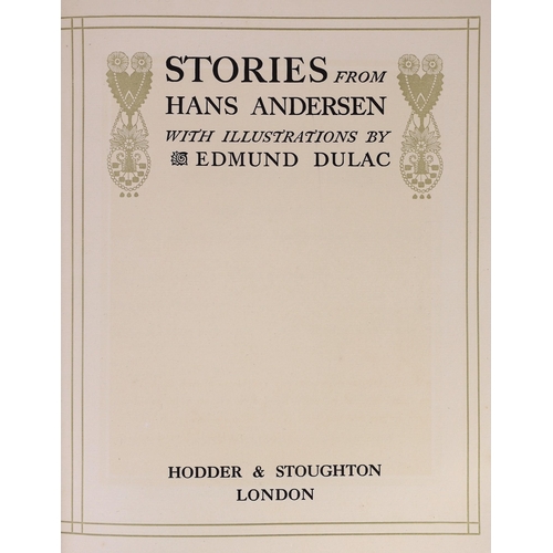 21 - ° ° Andersen, Hans Christian - Stories. Stories from Hans Andersen., one of 750, signed and illu... 