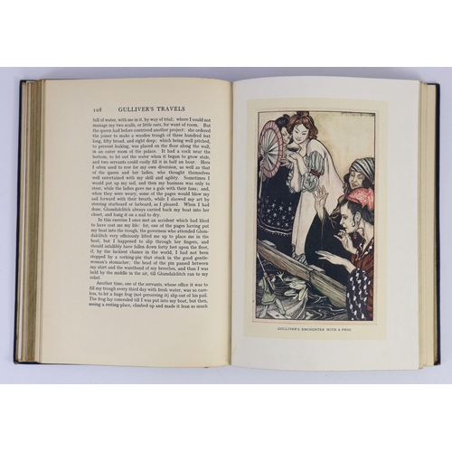 29 - ° ° Swift, Jonathan - Gullivers Travels, illustrated with 12 coloured plates by Arthur Rackham, 8vo... 