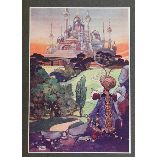 3 - ° ° Arabian Nights - The Arabian Nights, illustrated with 20 colour plates by Rene Bull, 4to, pictor... 