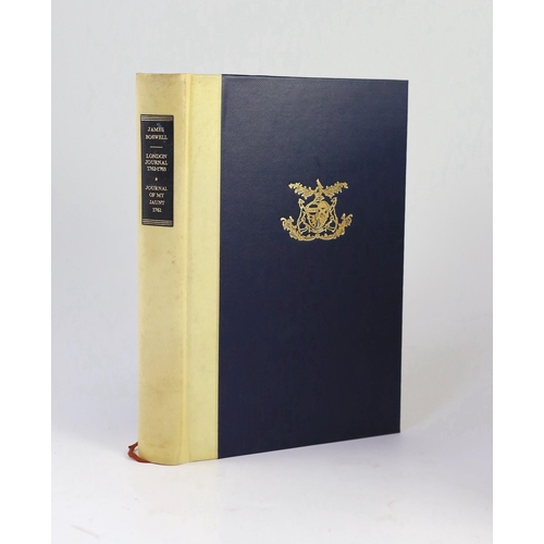 34 - ° ° Boswell, James - The Yale Edition of the Private Papers ... Limited Editions, 4 vols, i.e., Bosw... 