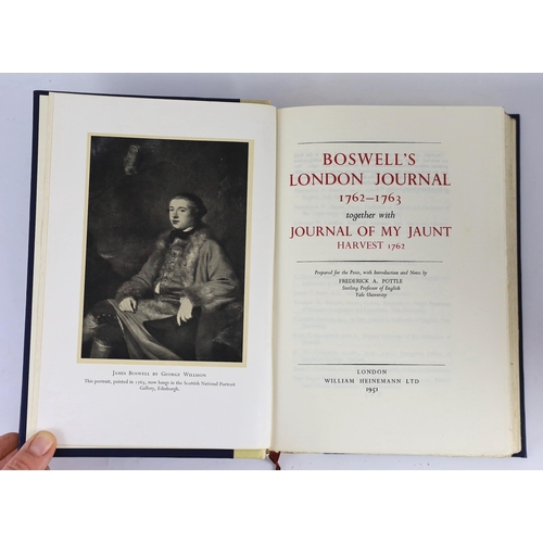 34 - ° ° Boswell, James - The Yale Edition of the Private Papers ... Limited Editions, 4 vols, i.e., Bosw... 