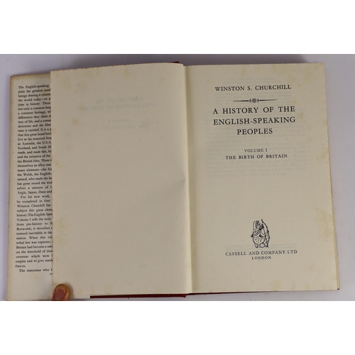 35 - ° ° Churchill, Sir Winston Spencer - A History of English-Speaking Peoples, First Edition, 4 vols. n... 