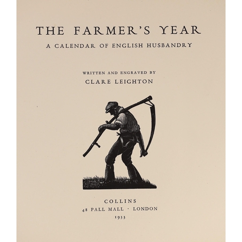 40 - ° ° Leighton, Clare - The Farmers Year. A Calendar of English Husbandry, 1st edition, oblong folio,... 