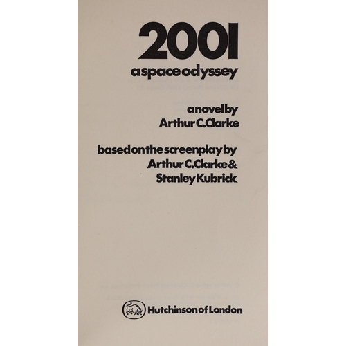 44 - ° ° Clarke, Arthur - 2001 A Space Odyssey, 8vo, original black cloth with silver lettering to spine,... 