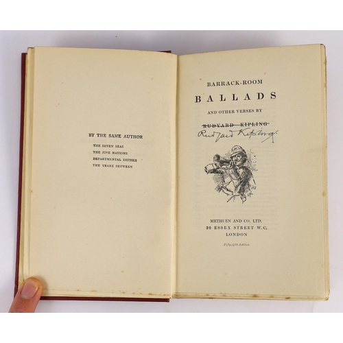 45 - ° ° Kipling, Rudyard - Barrack Room Ballads and Other Verses, 55th edition, title illus., half title... 