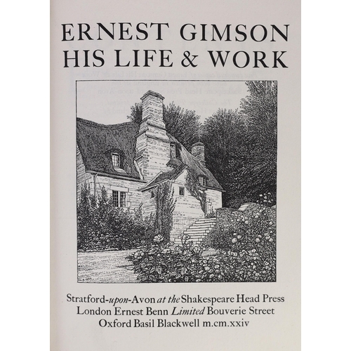 51 - ° ° Lethaby, W. R, Powell, A.H and Griggs, F.L - Ernest Gimson: His Life and Work, one of 500, 4to, ... 