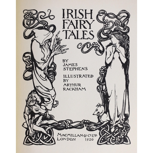 53 - ° ° Stephens, James - Irish Fairy Tales, 1st edition, illustrated with 16 colour plates by Arthur Ra... 