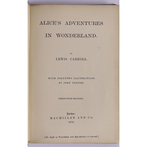 6 - ° ° Dodgson, Charles Lutwidge - Alices Adventures in Wonderland, 25th thousand, illustrated by John... 