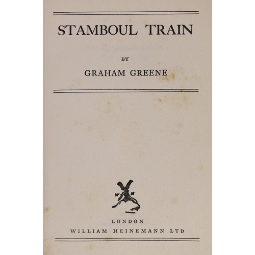 63 - ° ° Greene, Graham - Stamboul Train, 1st edition, 2nd issue, with Q.C. Savoury changed to Quin Savou... 