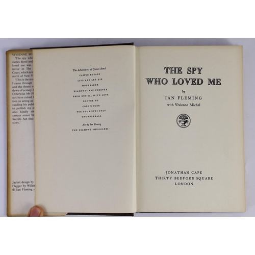 65 - ° ° Fleming, Ian - The Spy Who Loved Me, 1st edition, 8vo, original cloth in unclipped d/j, Jonathan... 