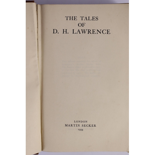 66 - ° ° Lawrence, D.H - 2 Works - The Rainbow, 1st edition, 8vo, original cloth, Methuen & Co. Ltd., Lon... 