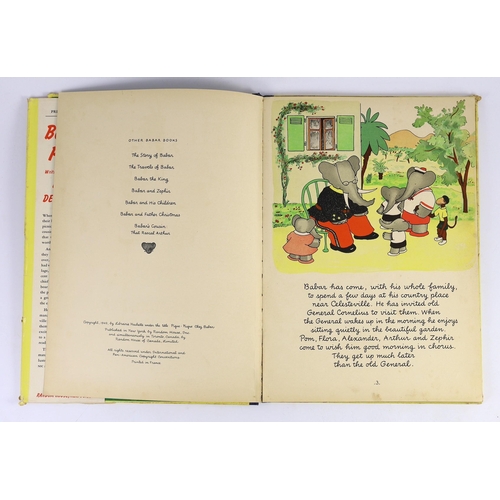 72 - ° ° Brunhoff, Laurent de -2 works -  Babars Picnic, folio, pictorial boards with d/j, translated by... 