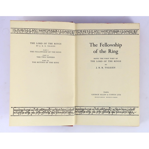 73 - ° ° Tolkien, John Ronald Reuel - The Lord of the Rings, 3 vols - 1st editions - 14th impression of F... 