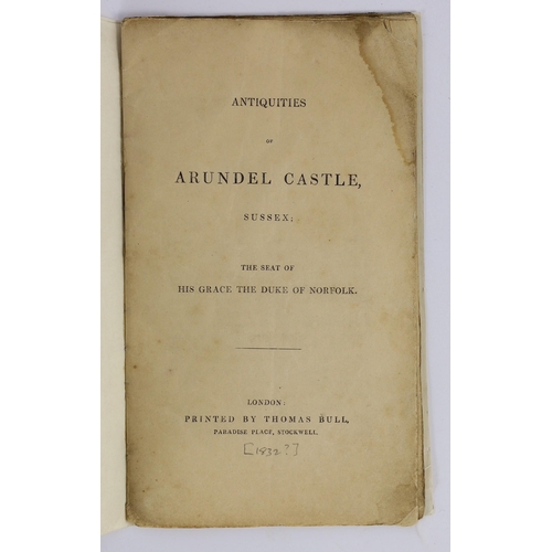 85 - ° ° ARUNDEL: (Carracioli, Charles) - The Antiquities of Arundel ... by the Master of the Grammar-Sch... 