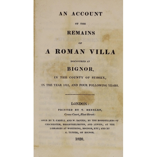 87 - ° ° ARUNDEL: (Lysons, Samuel) - An Account of the Remains of a Roman Villa discovered at Bignor, in ... 