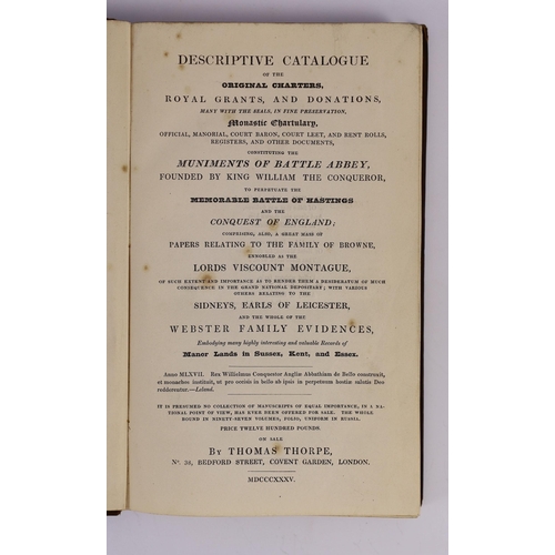 90 - ° ° BATTLE: (Ticehurst, Francis William) - Gleanings respecting Battel and its Abbey. By a Native. 5... 