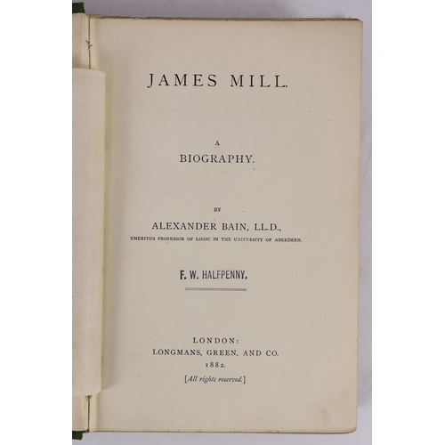 75 - ° ° Mill, James - Elements of Political Economy. 3rd edition, revised and corrected. (?) later 19th ... 