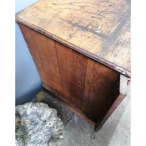 121 - A large Victorian oak geological specimen cabinet, fitted 18 drawers with side locking bars, width 1... 