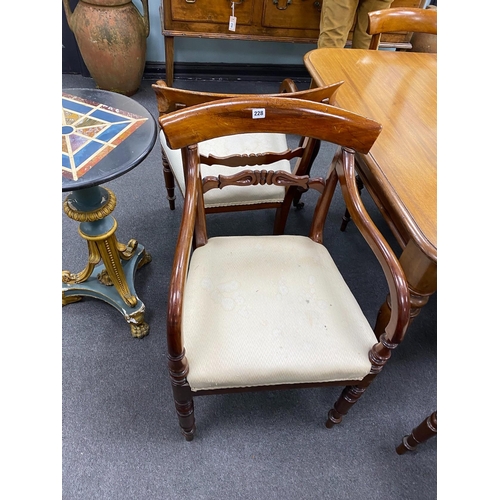 168 - A set of eight Regency mahogany dining chairs (2 carvers)