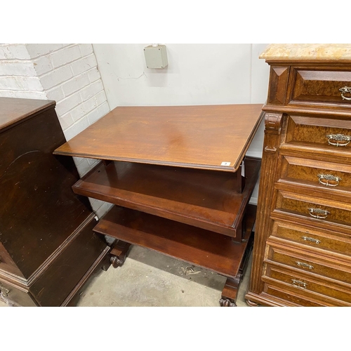 3 - A Victorian mahogany metamorphic buffet, length 96cm, depth 58cm, height 106cm