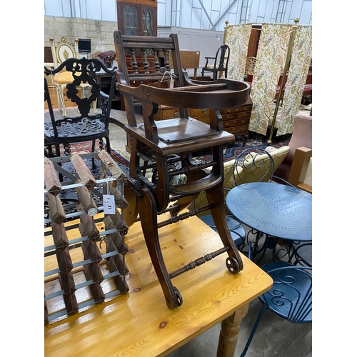 32 - A late Victorian mahogany metamorphic child's high chair