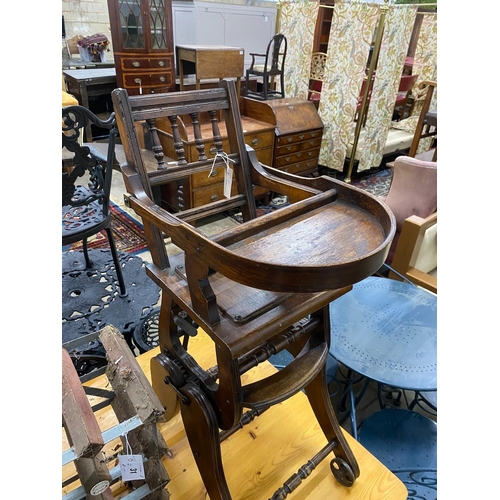 32 - A late Victorian mahogany metamorphic child's high chair