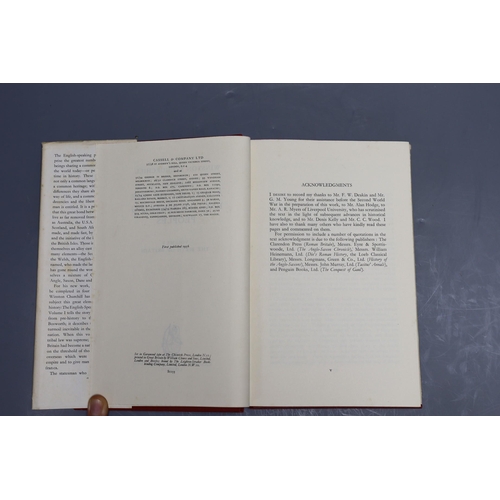 367 - ° ° Churchill, Winston Spencer - A History of the English-Speaking Peoples, 1st edition, 4 vols, red... 