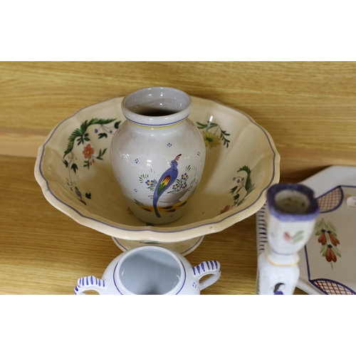 368 - A collection of French Quimper tablewares,