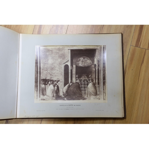 372 - Giottos Frescoes, Padua, leather bound volume, 50 cms x 40 cms,