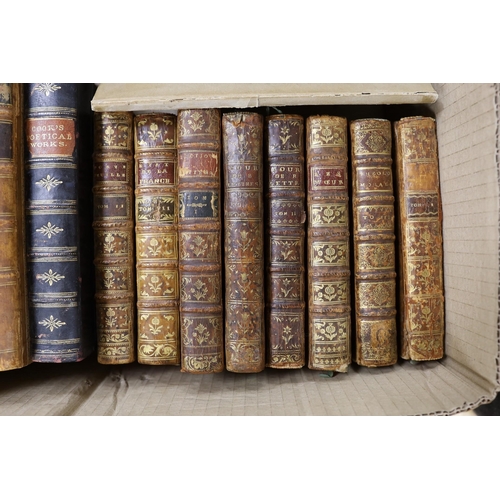 388 - A selection of 18th and 19th century leather bound books