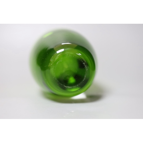 454 - A Murano green glass vase, in Flávio Poli style, 23.5cms high,