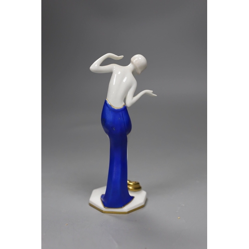 475 - A Goebel Art Deco figure of a snake dancer,18cms high,