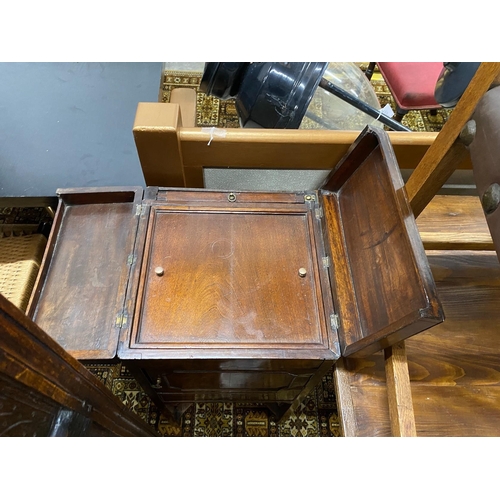 49 - A George III mahogany enclosed washstand, width 40cm, depth 40cm, height 84cm