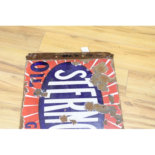 573 - A Sternol oil and grease enamel advertising sign, 45 x 53cm