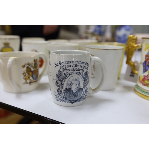 590 - A collection of 19th/20th century commemorative ceramics including a Paragon QEII coronation commemo... 