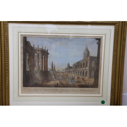 649 - Whittle & Laurie, four coloured engravings, Views of Ancient Rome, 29 x 40cm