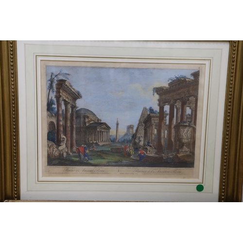 649 - Whittle & Laurie, four coloured engravings, Views of Ancient Rome, 29 x 40cm