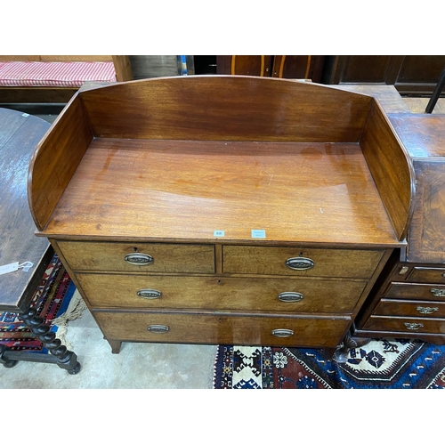 68 - A Regency mahogany wash stand, width 109cm, depth 52cm, height 110cm