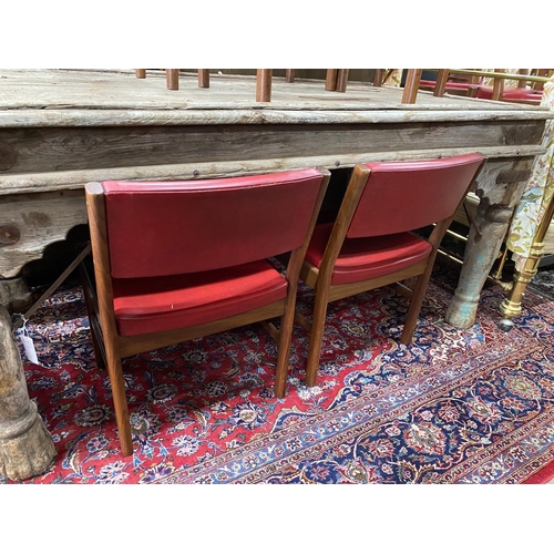 85 - A set of ten 1950s teak dining chairs, possibly Mackintosh