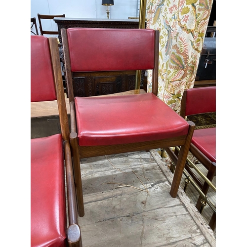 85 - A set of ten 1950s teak dining chairs, possibly Mackintosh