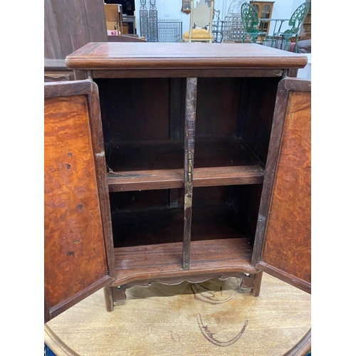 1051 - A Chinese hardwood table cabinet, width 43cm height 65cm