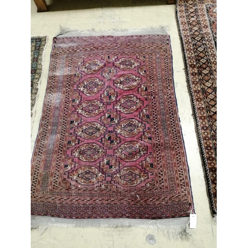 1108 - Two Bokhara red ground rugs, larger 180 x 125cm