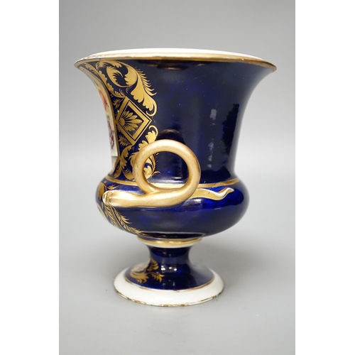 1342 - An early 19th century Derby two handled vase. 16cm high