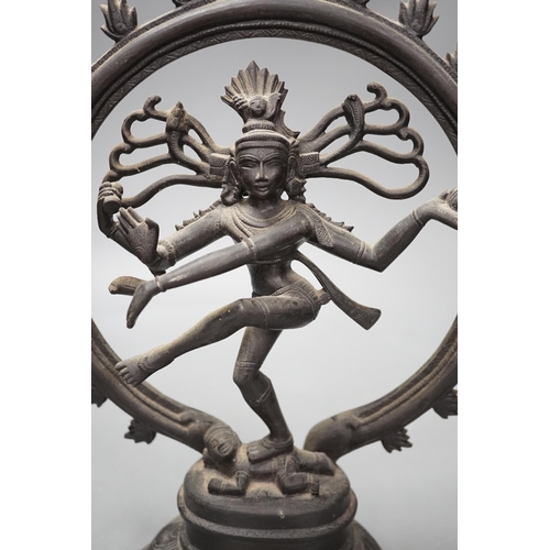 1349 - An Indian bronze of Shiva in a Natya Shastra pose. 30cm high