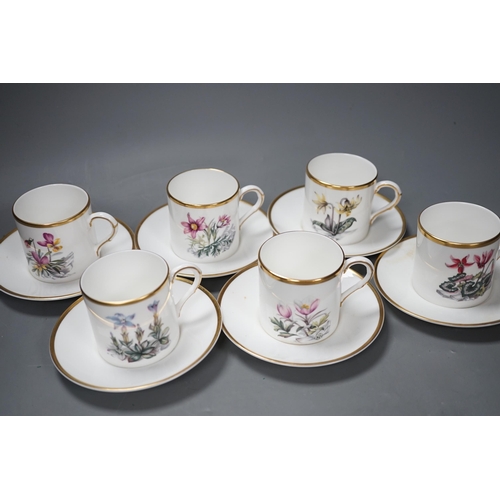 1350 - A boxed Royal Worcester coffee cans and saucers for six