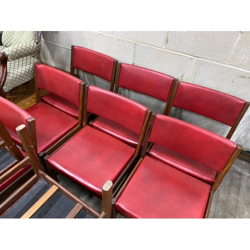 117 - A set of ten 1950s teak dining chairs, possibly Mackintosh